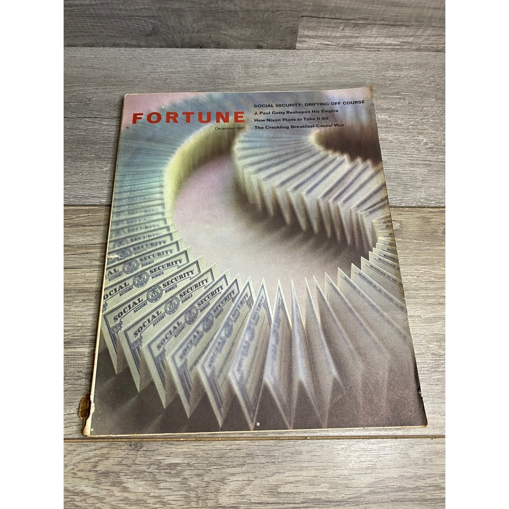 Fortune Magazine December 1967 Business Vintage Fair Social Security Nixon Getty